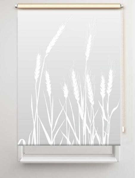 Rollo cereal 24 – lichtgrau, Rollo, Motivrollo, Rollo mit Druck, Fotorollo, bedrucktes Rollo, Fensterrollo,verdunkelndes Rollo, Sonnenschutz Rollo